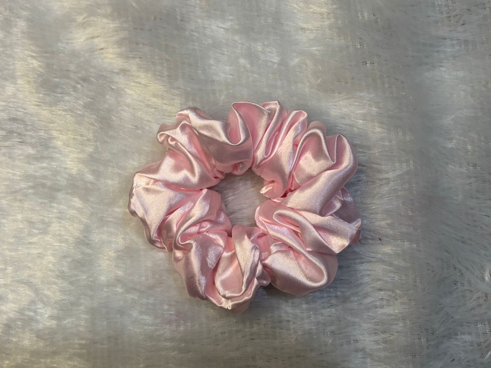 Blush Satin Scrunchie