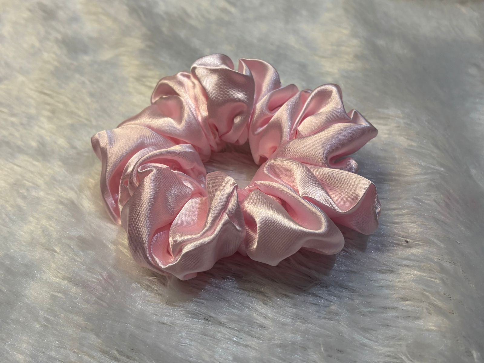 Blush Satin Scrunchie - Image 2