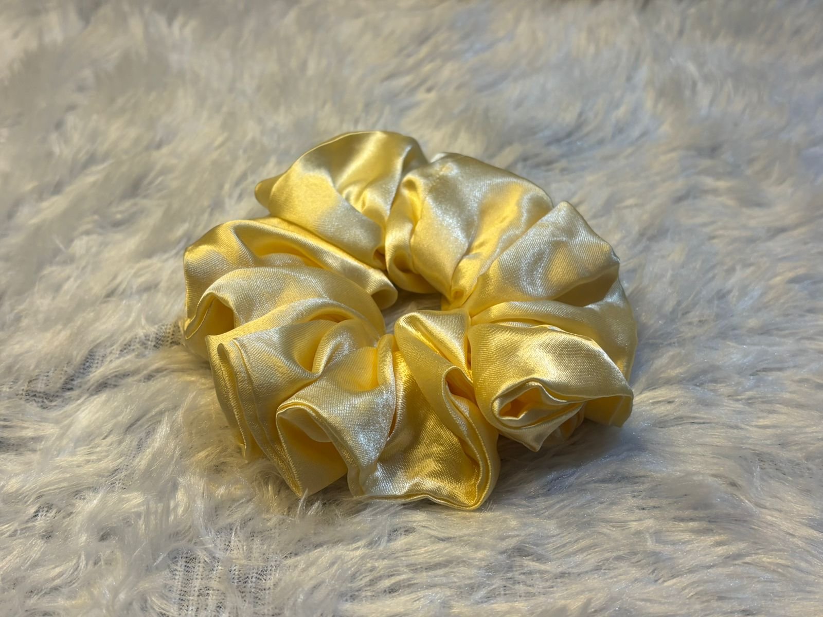 Golden Petal Satin Scrunchie - Image 2
